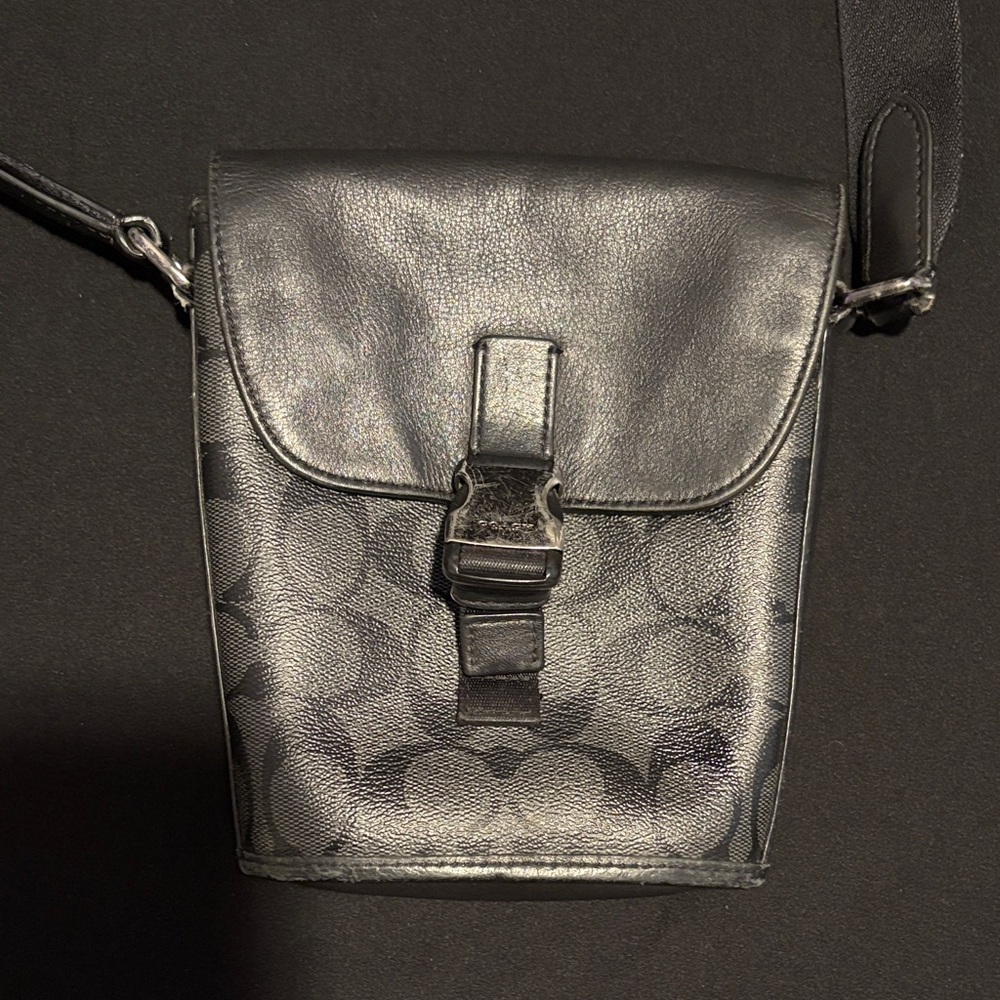 Coach Black Patterned Messenger CrossBag
